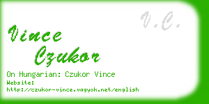 vince czukor business card